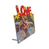 Cadre photo en MDF pour sublimation – 22 x 20 cm - Love - horizontal