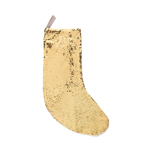 Julesok med pailletter til sublimering - guld