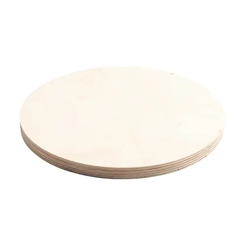Round plywood photo frame, striped, Ø 25.4 cm