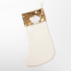 Christmas sock with gold sequins for sublimation