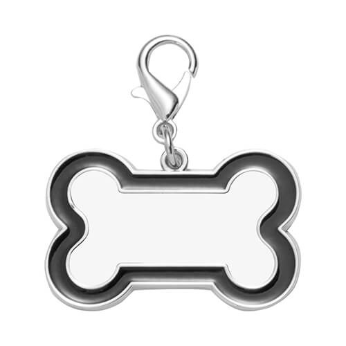 Dog tag pour sublimation - os noir