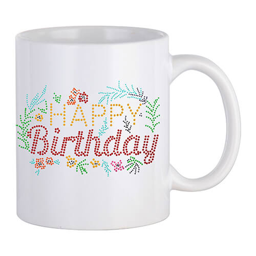 Zirkonia-ark til termisk overførsel - Happy Birthday