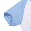Camiseta blanca con mangas azul claro JSubli Apparel Sublimation Thermal Transfer