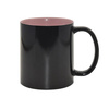 Magische mok 330 ml zwart met roze binnenkant Sublimation Thermal Transfer