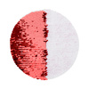 Two-color sequins for sublimation and application on textiles - red circle Ø 19 on a white background