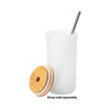650 ml Mason Jar glass mug with bamboo screw cap for sublimation