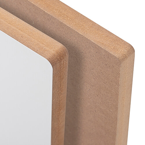 Placă de fibre pentru sublimare 20 x 20 x 1,5 cm - 2 bucăți. - spate maro deschis