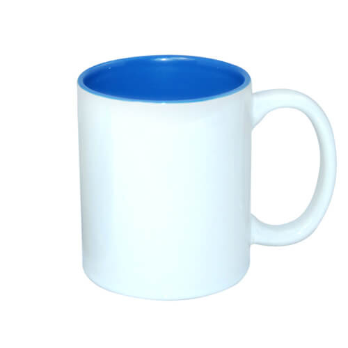 Taza A + 330 ml con interior azul marino Sublimación Transferencia Térmica