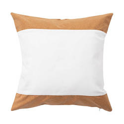 A linen pillowcase with two cork stripes for sublimation