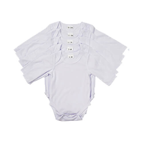 Laste pikkade varrukatega bodysuit sublimatsiooni jaoks - valge