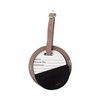 Etiquette bagage en cuir pour sublimation - cercle gris