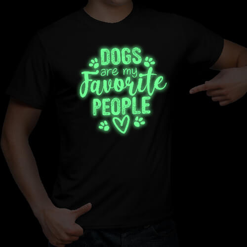 Luminescent flex foil - white shining green