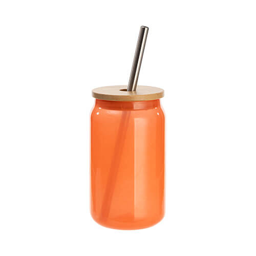 Un verre de 400 ml qui change de couleur lorsqu'il est exposé à la chaleur pour la sublimation - orange