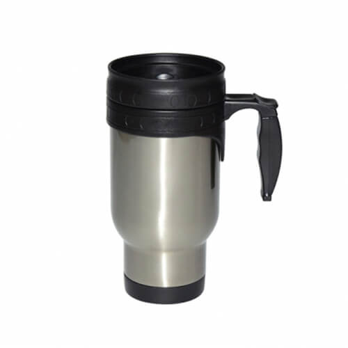 Taza de Steel inoxidable 450 ml plata sublimación transferencia térmica