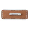Leather badge 8.2 x 3.1 cm for sublimation - brown