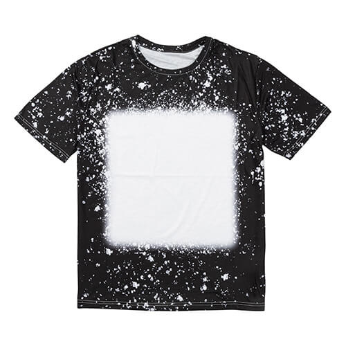 T-Shirt Cotton-Like Bleached Starry Black for sublimation