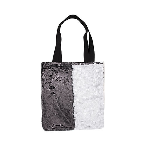Sac à sequins bicolores 35 x 38 cm pour sublimation - noir