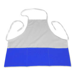 Tablier de cuisine blanc avec poches bleues Sublimation Transfert Thermique