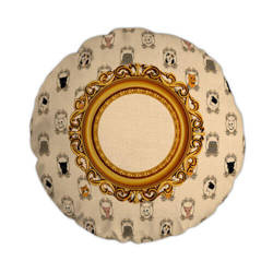 Ленена калъфка за възглавница Ø 60 см за сублимация - Котки