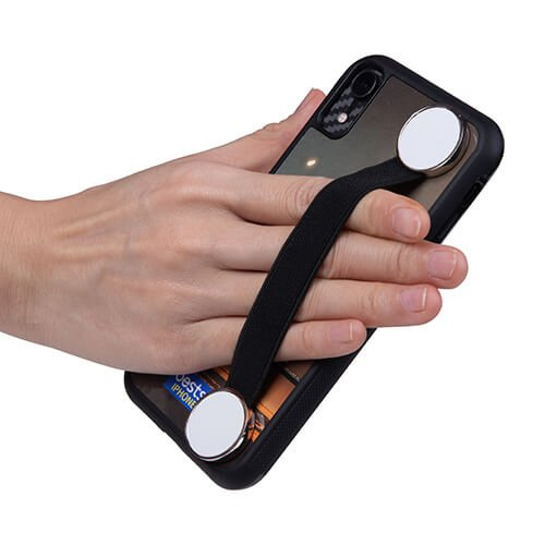 Suport de cauciuc pentru smartphone pentru sublimare - negru