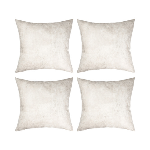 Set of 4 leather pillowcases 40 x 40 cm for printing - light gray