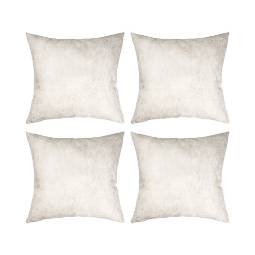 Juego de 4 fundas de almohada de cuero 40 x 40 cm para imprimir - gris claro