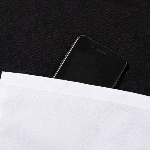 Black apron with pocket for adults for sublimation