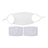 Mascarilla facial pequeña con filtro para sublimación (borradores blancos)