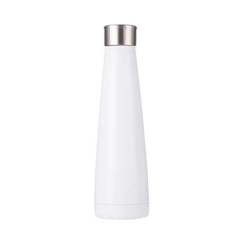 Bidon - piramidna steklenica za pijačo 420 ml - bela