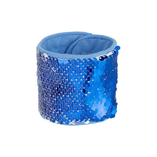 Wristband with two-colour sequins for sublimation - blue