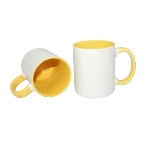 Mug A+ 330 ml FUNNY jaune Sublimation Transfert Thermique