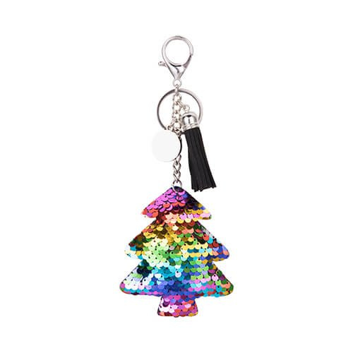 Sleutelhanger voor sublimatie - veelkleurige kerstboom