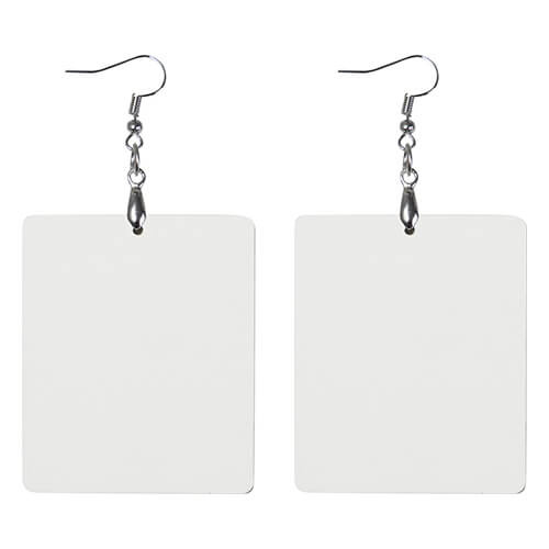 Boucles d'oreilles en MDF pour sublimation - grand rectangle