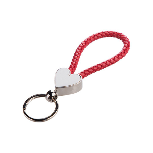 Gevlochten hart hanger voor sublimatie - rood
