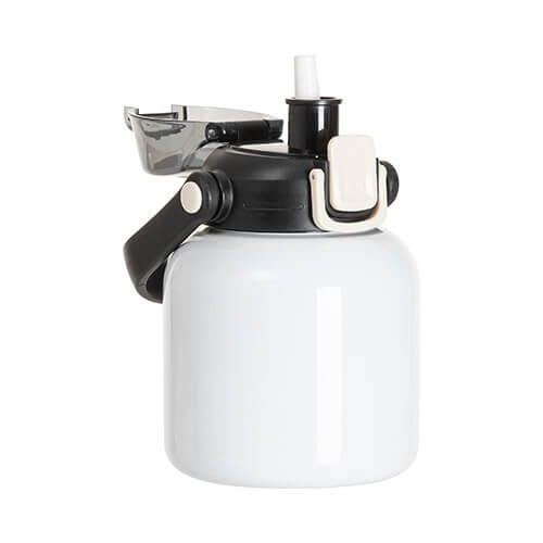 Stainless steel 800 ml travel bottle with handle for sublimation - white