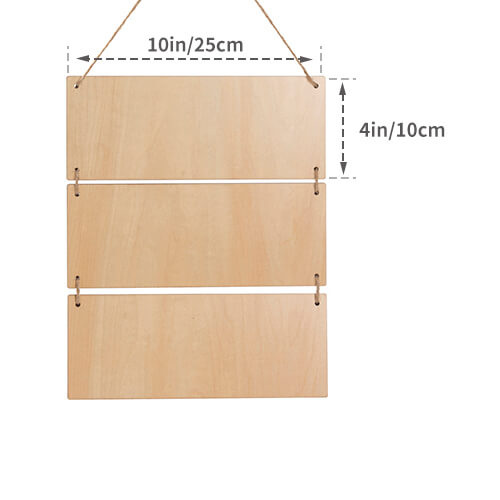 Drie multiplex ophangframes voor sublimatie