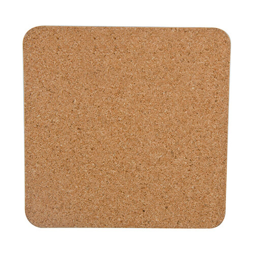 Cardboard and cork coaster for sublimation mug - square