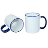 Mug ECO 330 ml with navy blue handle Sublimation Thermal Transfer