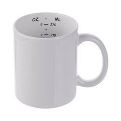 Taza de 330 ml con taza medidora interna para sublimación