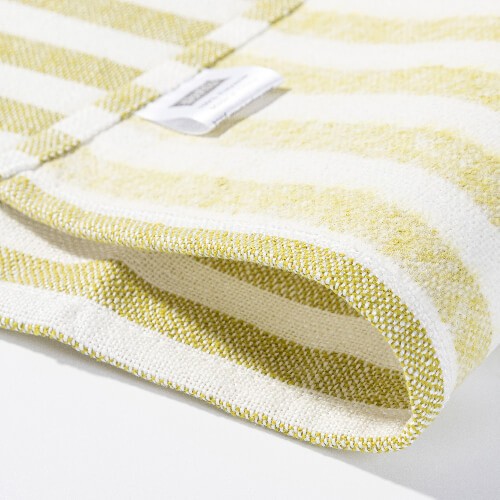 Canvas table mat 50 x 35.5 cm cream with light green stripes for sublimation