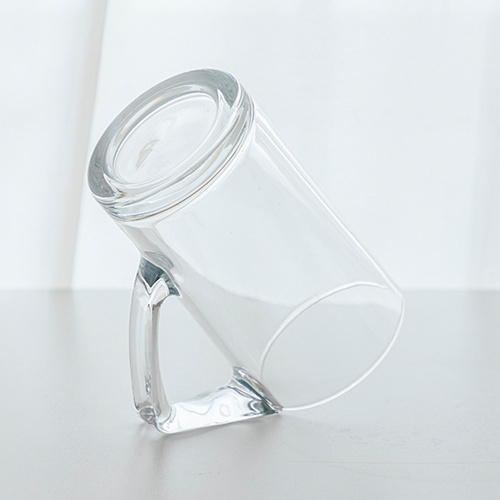 400 ml glass mug with a triangular handle for sublimation