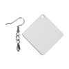 Earrings made of MDF for sublimation - square