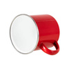 Mug 360 ml en métal émaillé pour sublimation - rouge