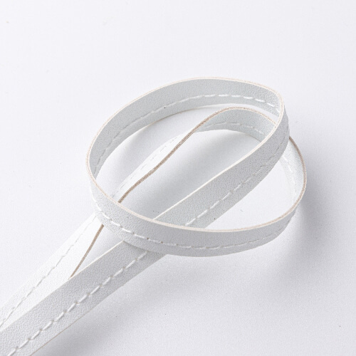 Leather charm with a luggage strap / AirTag pouch for sublimation - white