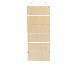 Six rectangular plywood hanging frames for sublimation