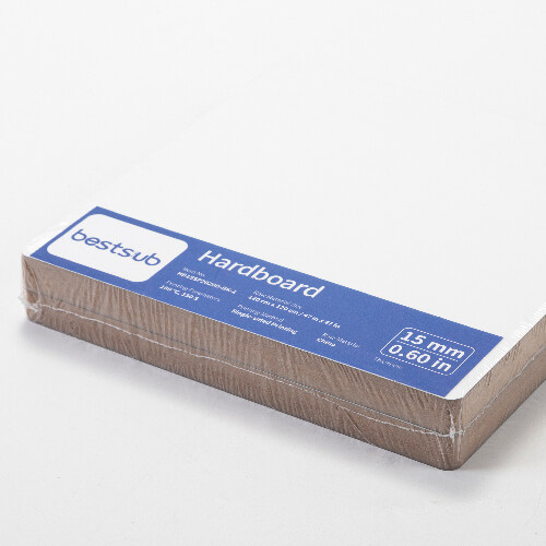 Kiudplaat sublimatsiooni jaoks 20 x 20 x 1,5 cm - 2 tk. - must tagakülg