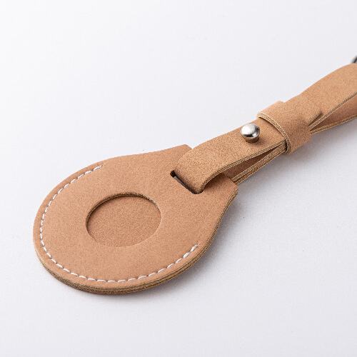 Porte-clés en cuir avec ceinture / Etui AirTag pour sublimation - brun