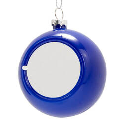 Christmas tree bauble Ø 7.8 cm for sublimation - blue glossy