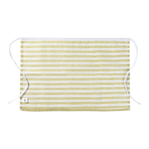 Canvas sublimation apron - cream with light green stripes