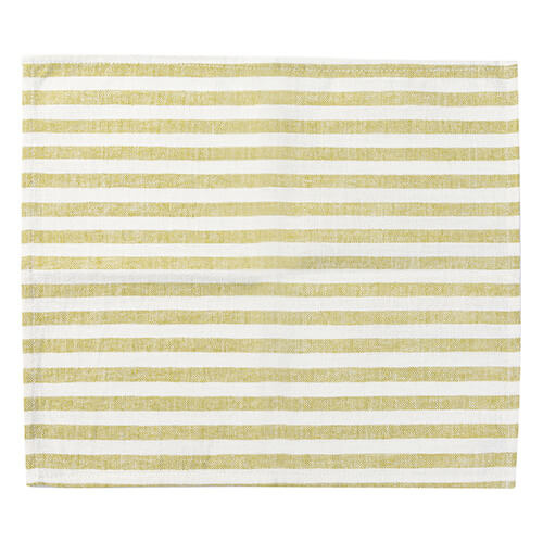 Lanena namizna podloga 45 x 40 cm krem barve s svetlo zelenimi črtami za sublimacijo